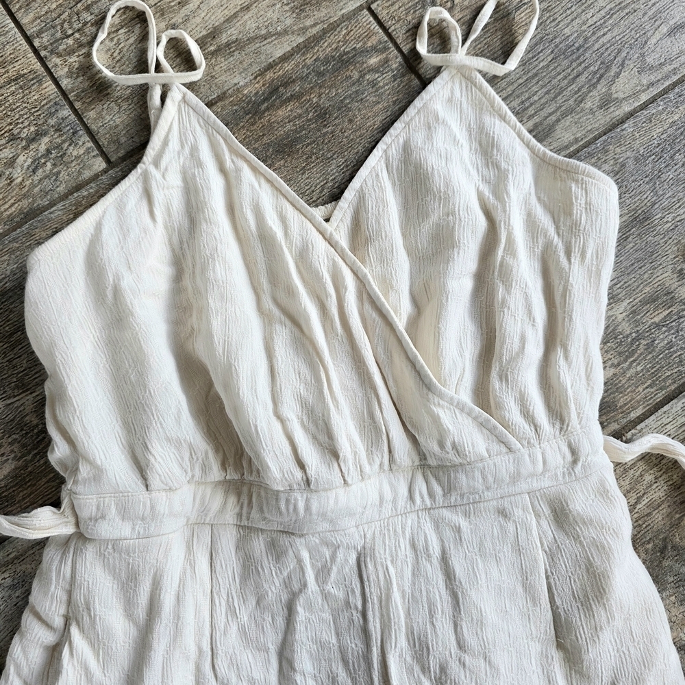 AE American Eagle Outfitters Cream tank Romper Shorts Sz Small - Picture 4 of 6